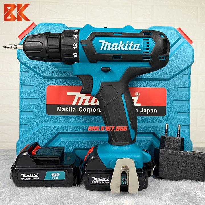 Máy khoan Pin MAKITA 18V - Máy Bắt Vít, Máy Vặn Vít Makita 18v - 100% Lõi Đồng - Pin 2Ah