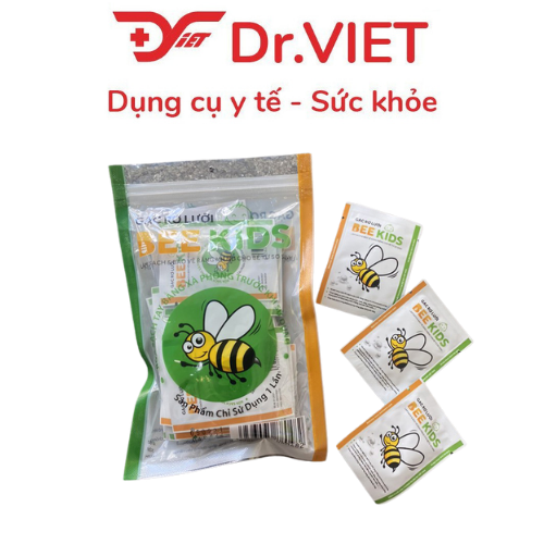 Gạc Rơ Lưỡi Bee Kids 20/36 Gói Chính Hãng – Gạc Tiệt Trùng Dùng Một Lần, Dịu Nhẹ Cho Trẻ Sơ Sinh &amp; Trẻ Nhỏ, Không Xơ, An Toàn Hằng Ngày, Hạn Dùng 36 Tháng