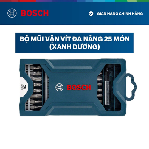 Bộ mũi tua vít đa năng Bosch 25 món (xanh dương)