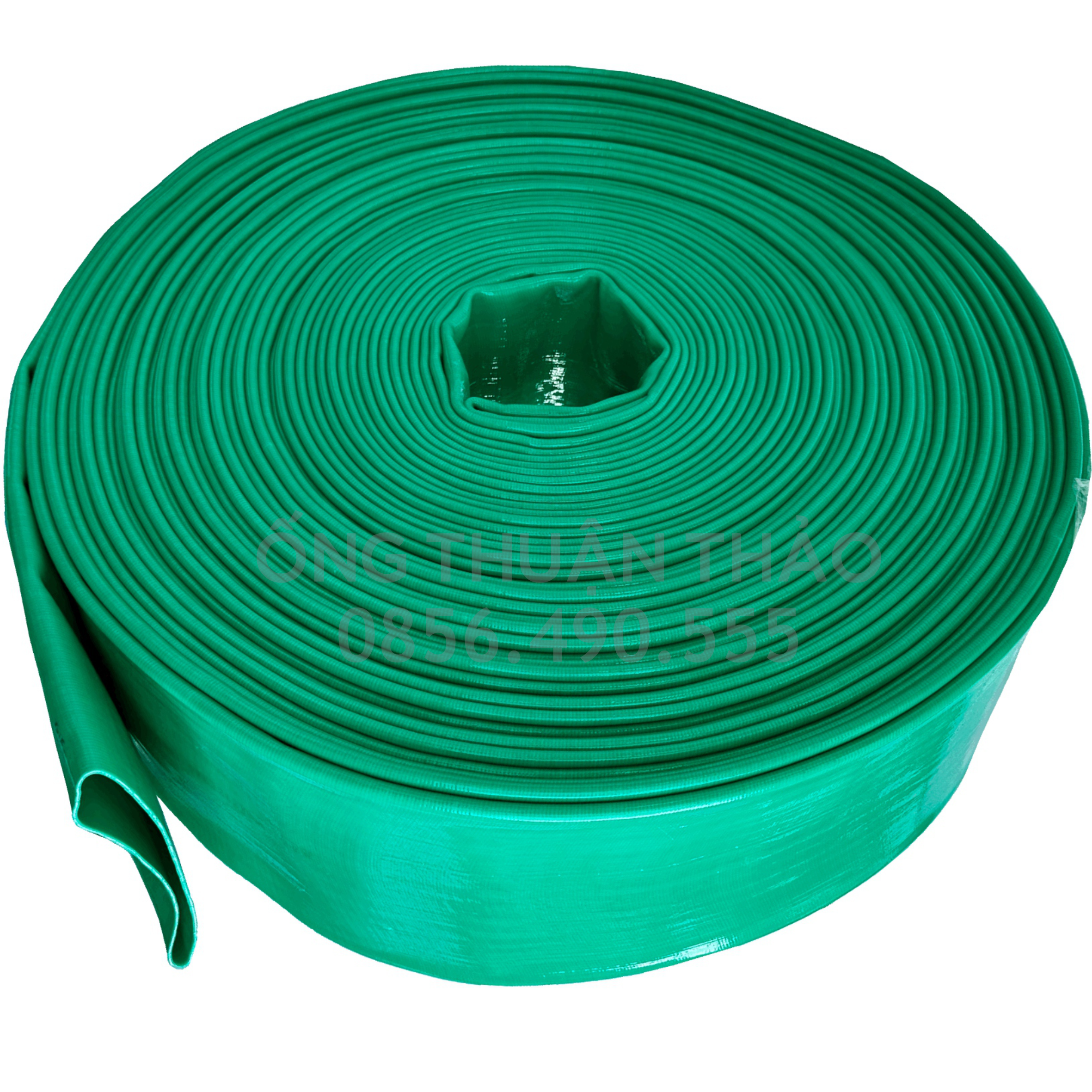 Ống bạt xanh ngọc phi 120MM cuộn 20M - Ống bạt tải nước cát sỏi THUẬN THẢO