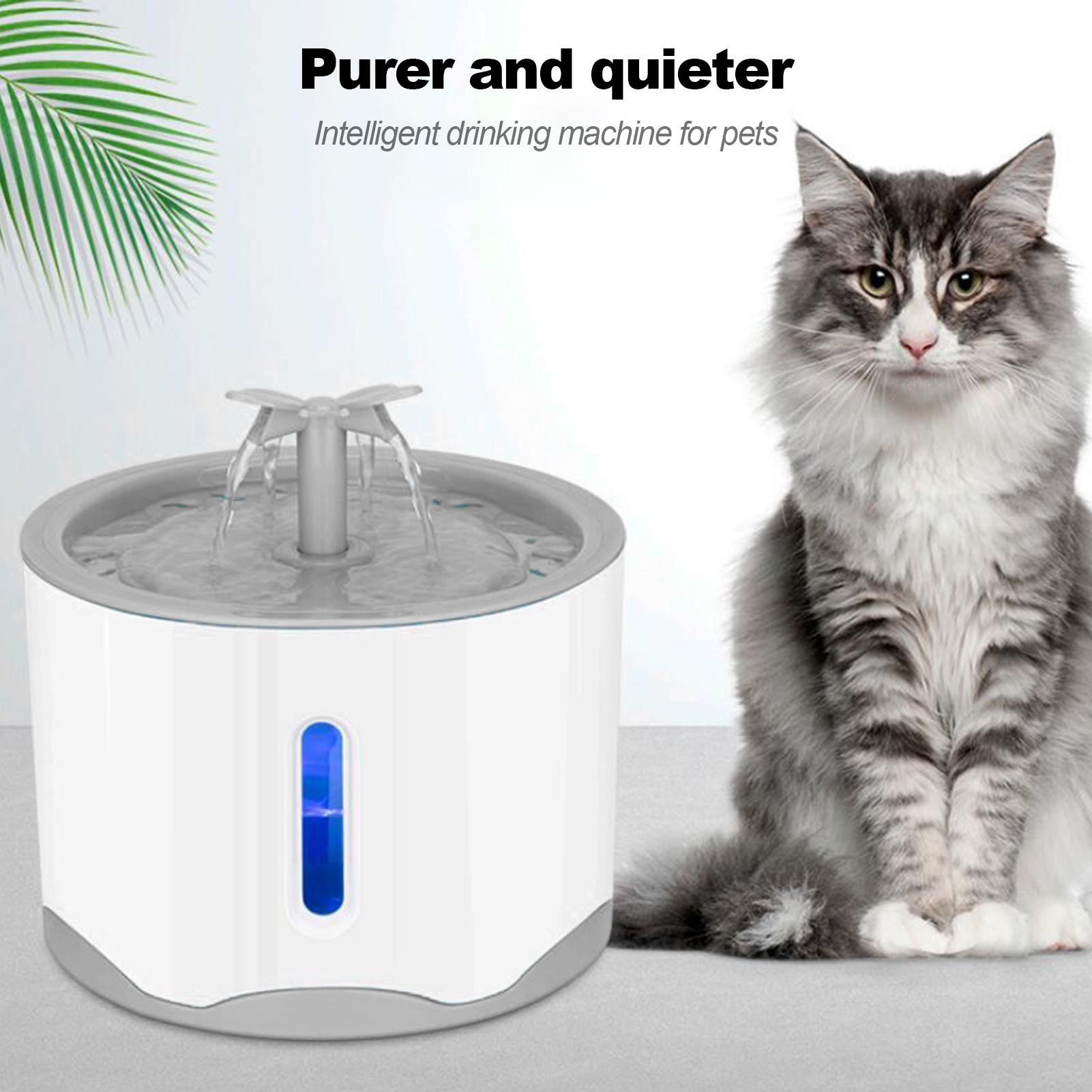 Bộ lọc nước cho mèo có đài phun nước dung tích 2.6L bằng vật liệu ABS sạc USB