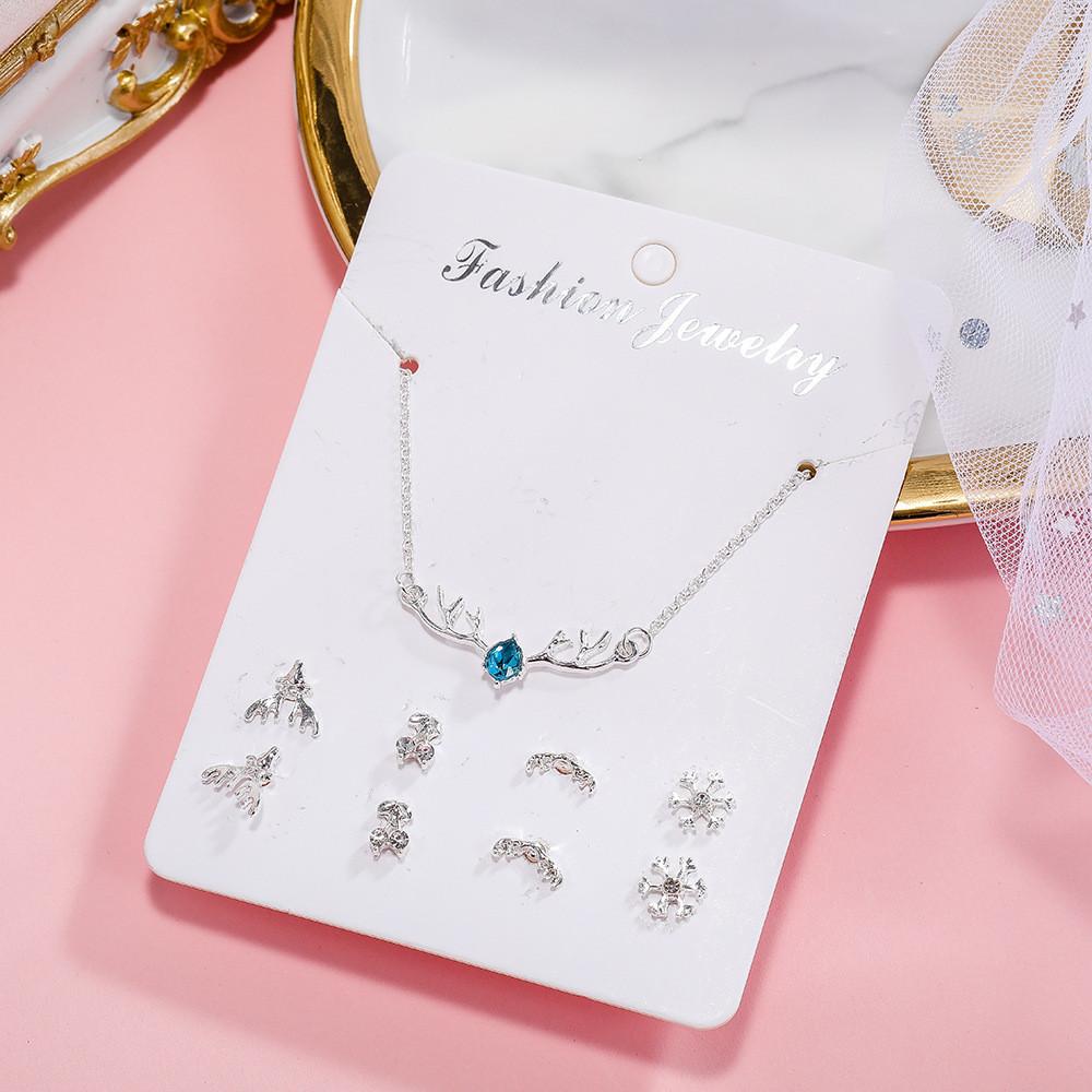 Set Dây Chuyền Và Bông Tai Nữ Thời Trang Mẫu Mới Đa Phong Cách Nhiều Mẫu - Mẫu 6