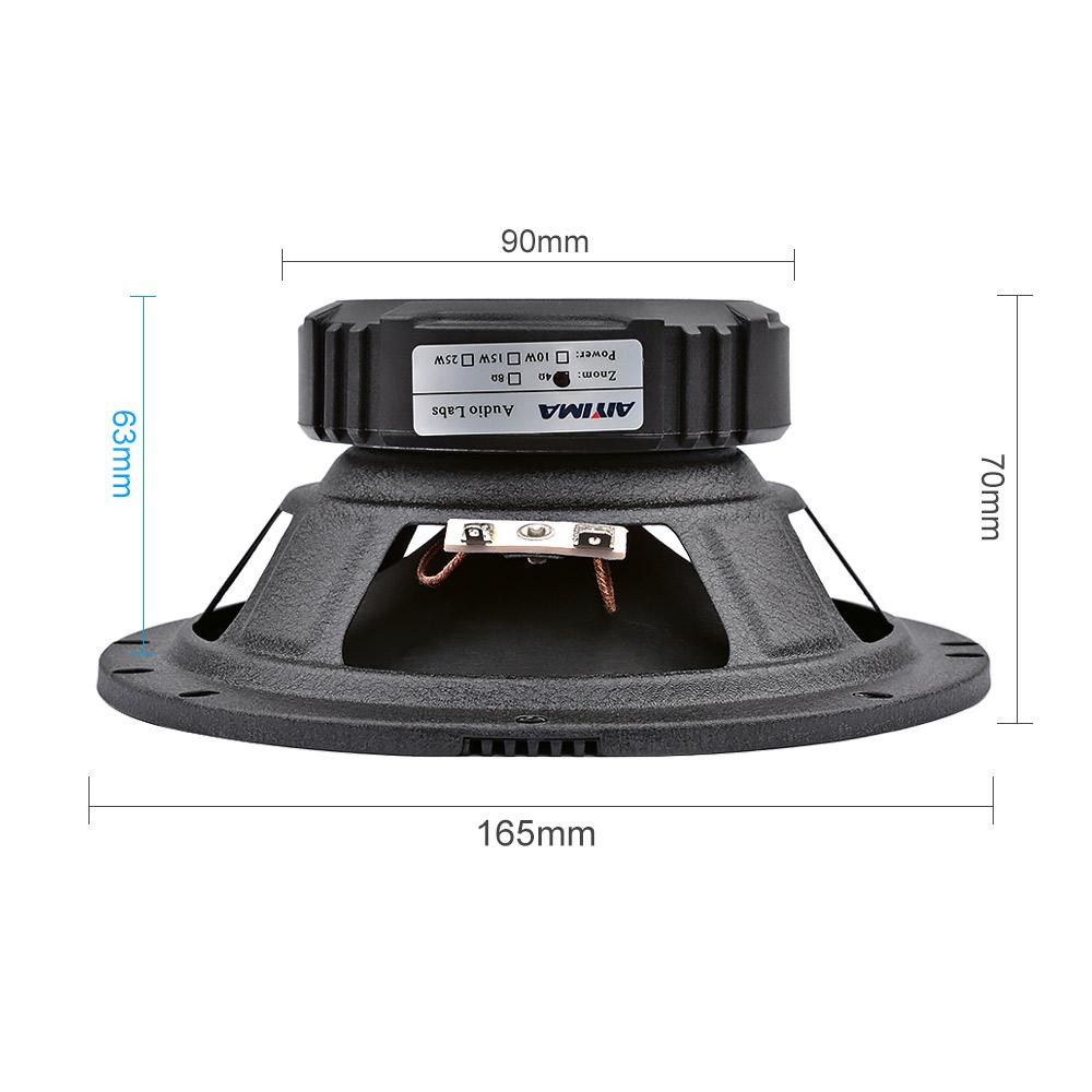 AIYIMA 6.5 Inch Âm Thanh Xe Hơi Bass Loa 4 8 Ohm 60 W Cao Cấp Sợi Thủy Tinh Âm Nhạc Loa Trầm Loa Tự Làm Hệ Thống Âm Thanh Color: 8 Ohm Speaker