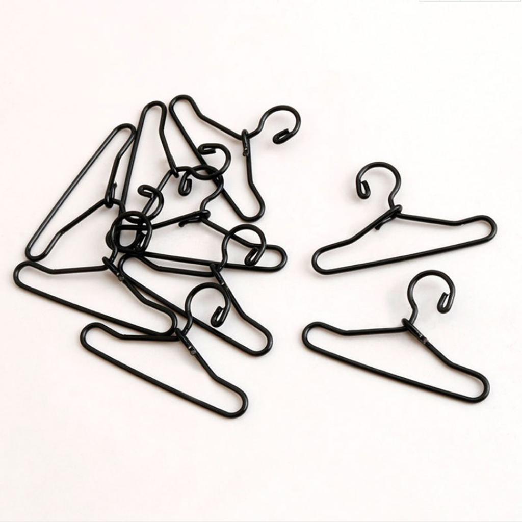 10Pcs Metal Clothes Hangers for BJD Dolls Dress Pants Gown