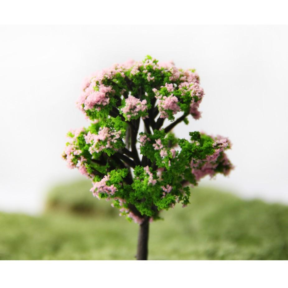 Mô hình cây hoa hồng đào trang trí bonsai, tiểu cảnh