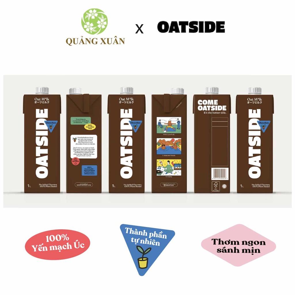 Thức uống từ yến mạch Oatside vị Chocolate 1 Lít Thùng 6 Hộp