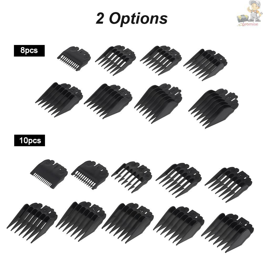 Set 8 / 10 Đầu Lược Nhựa Màu Đen Chuyên Dụng Cho Tông Đơ Cắt Tócchạy