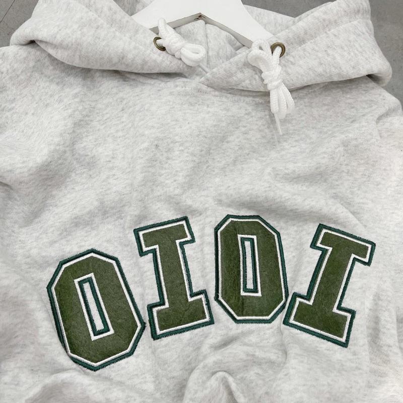 Áo Hoodie Nỉ Bông Unisex OIOI màu XÁM Nam nữ unisex ÁO KHOÁC HOODIE Jaystoree