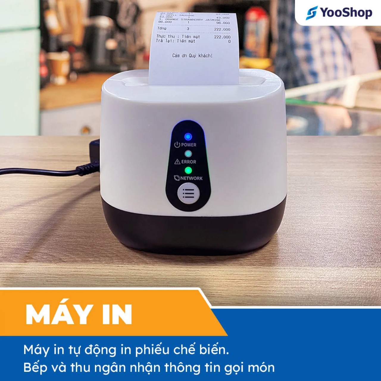 MÁY IN HÓA ĐƠN, IN BILL + Phần Mền Quản Lý Bán Hàng YOOPAY