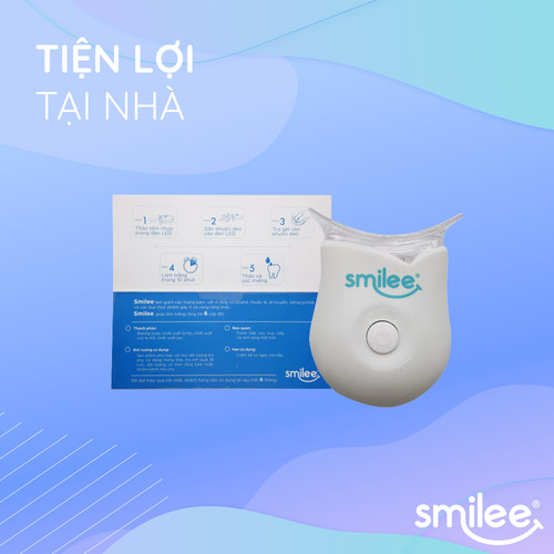 Bộ tẩy trắng răng tại nhà Smilee - Nhập khẩu USA - Làm trắng răng lên từ 3 - 6 tone chỉ với 20 phút - Đạt chuẩn ISO 22716:2007