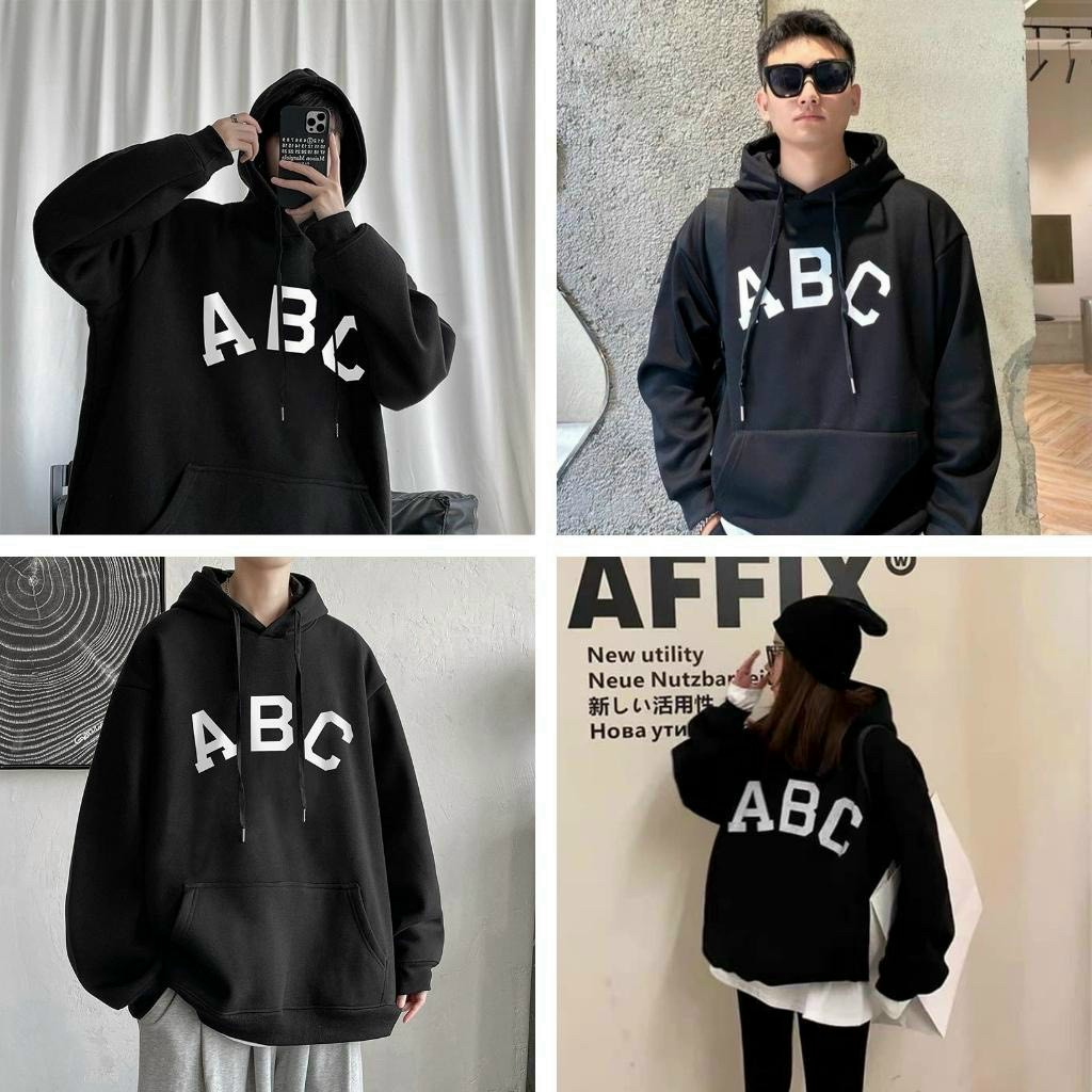 Áo Hoodie ABC Mũ Trùm Unisex Chất Vải Nỉ Bông Cao Cấp, Áo Hoodie ABC FOG hàng cao cấp, ÁO KHOÁC HOODIE NAM NỮ CHẤT NỈ CHỐNG LẠNH NẮNG, NÓNG ĐÔNG ABC SỐ 7 FORM RỘNG HÀN QUỐC XỊN SÒ