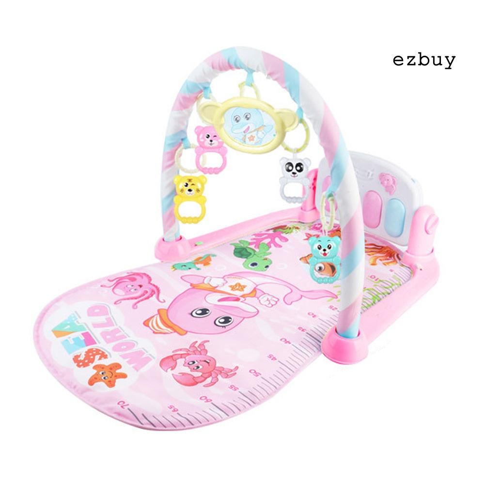 EY-Infant Baby Pedal Piano Play Mat Cushion Gym Blanket Fitness Bodybuilding Frame