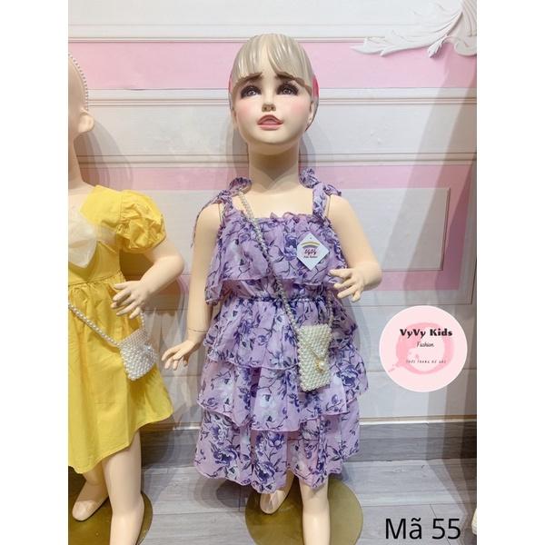 Đầm bé gái, váy bé gái hoa tầng thời trang đồ bé gái VyVy Kids Fashion
