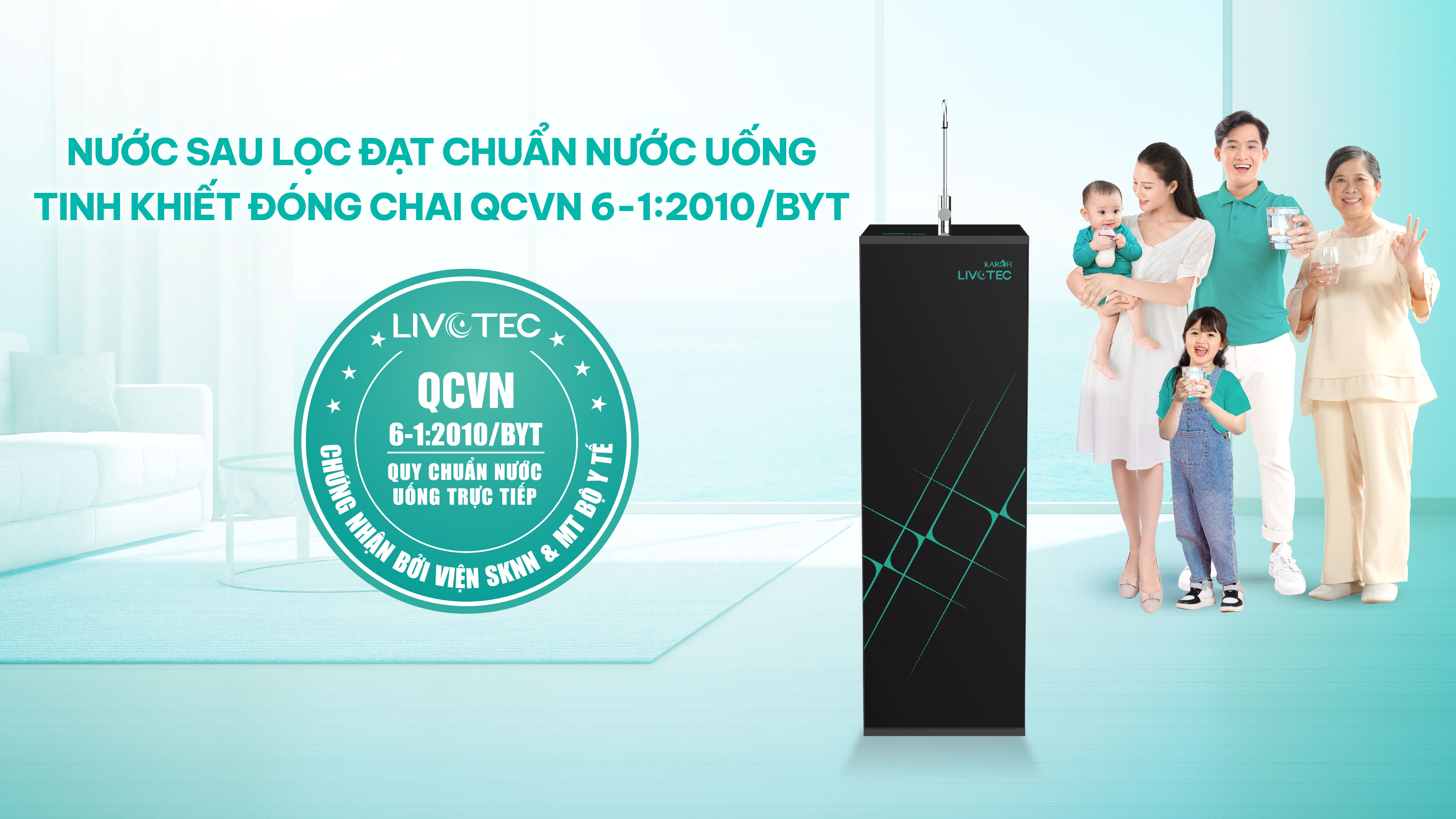 Máy lọc nước RO 10 lõi Karofi Livotec 606 - Hàng chính hãng