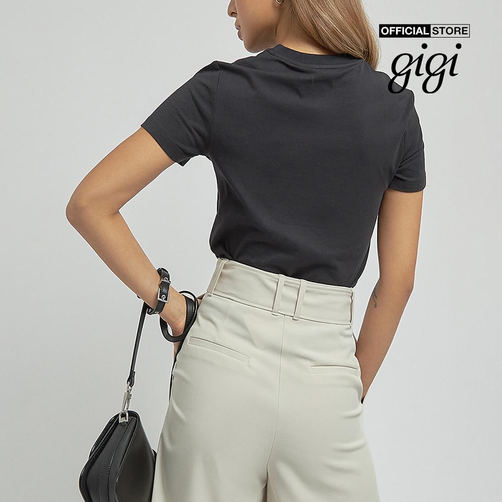 GIGI - Áo thun nữ ngắn tay cổ tròn in logo thời trang G1203B211256