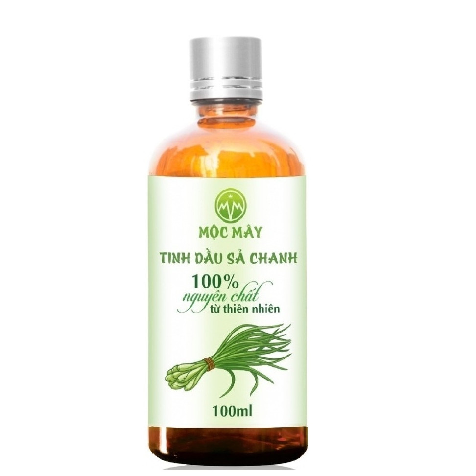 Tinh dầu Sả Chanh Organic 100ml Mộc Mây - tinh dầu nguyên chất từ thiên nhiên - Có kiểm định Bộ Y Tế, chất lượng và mùi hương vượt trội