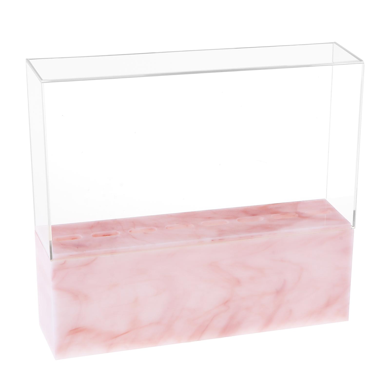 2xEyelash Grafting Tweezers Acrylic Display Stand Holder Organizer Pink