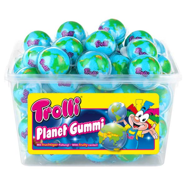 Kẹo dẻo Trolli Planet hình Quả địa cầu hộp nhựa 1128gr