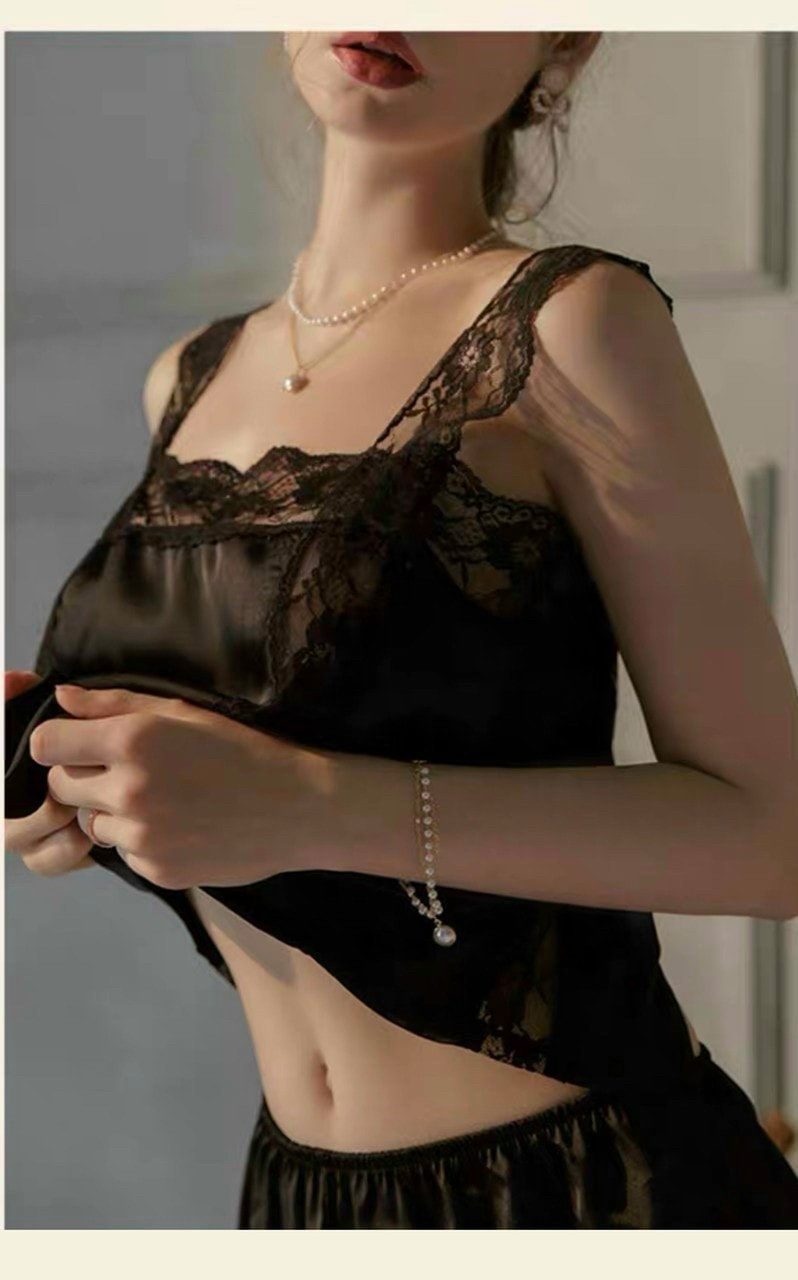 Bộ ngủ đùi 2 dây sexy #PiOrris