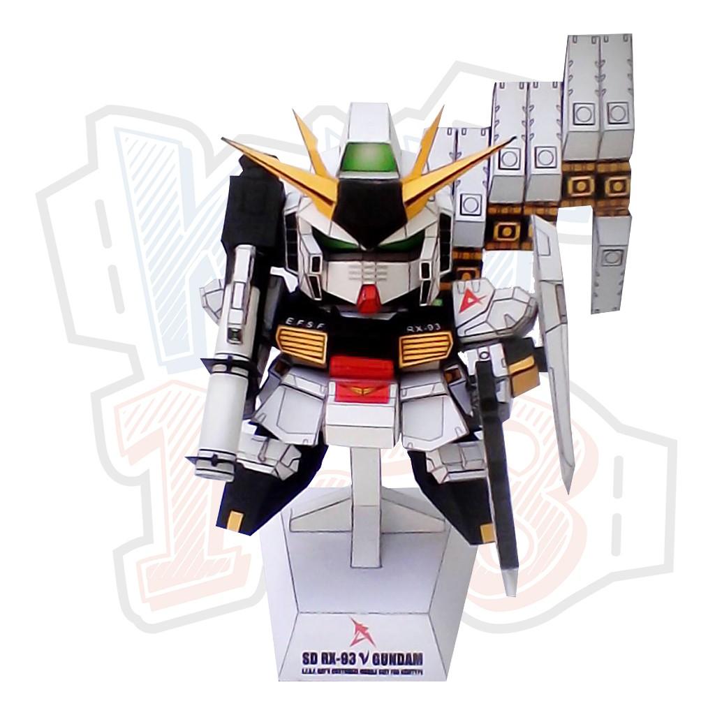 Mô hình giấy Gundam Robot SD RX-93 v ver Zan