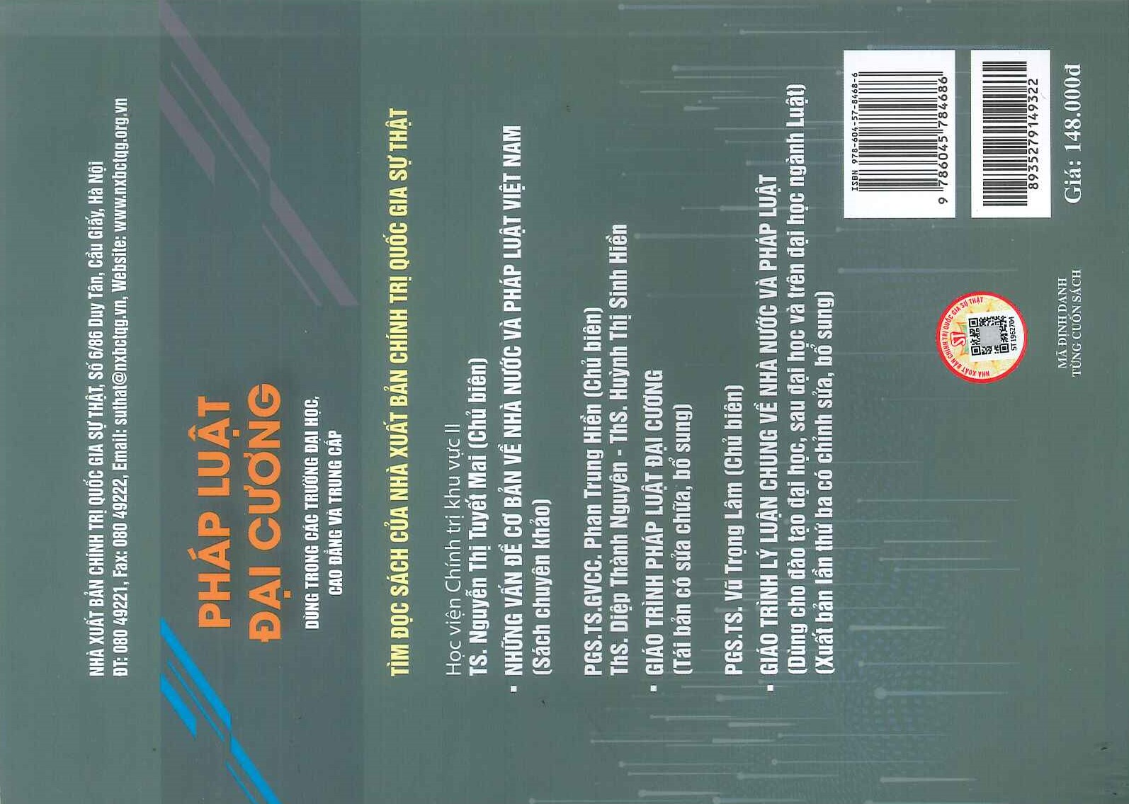 Pháp Luật Đại Cương (Dùng trong các trường Đại học, Cao đẳng và Trung cấp) (Xuất bản lần thứ 20, có sửa chữa, bổ sung)