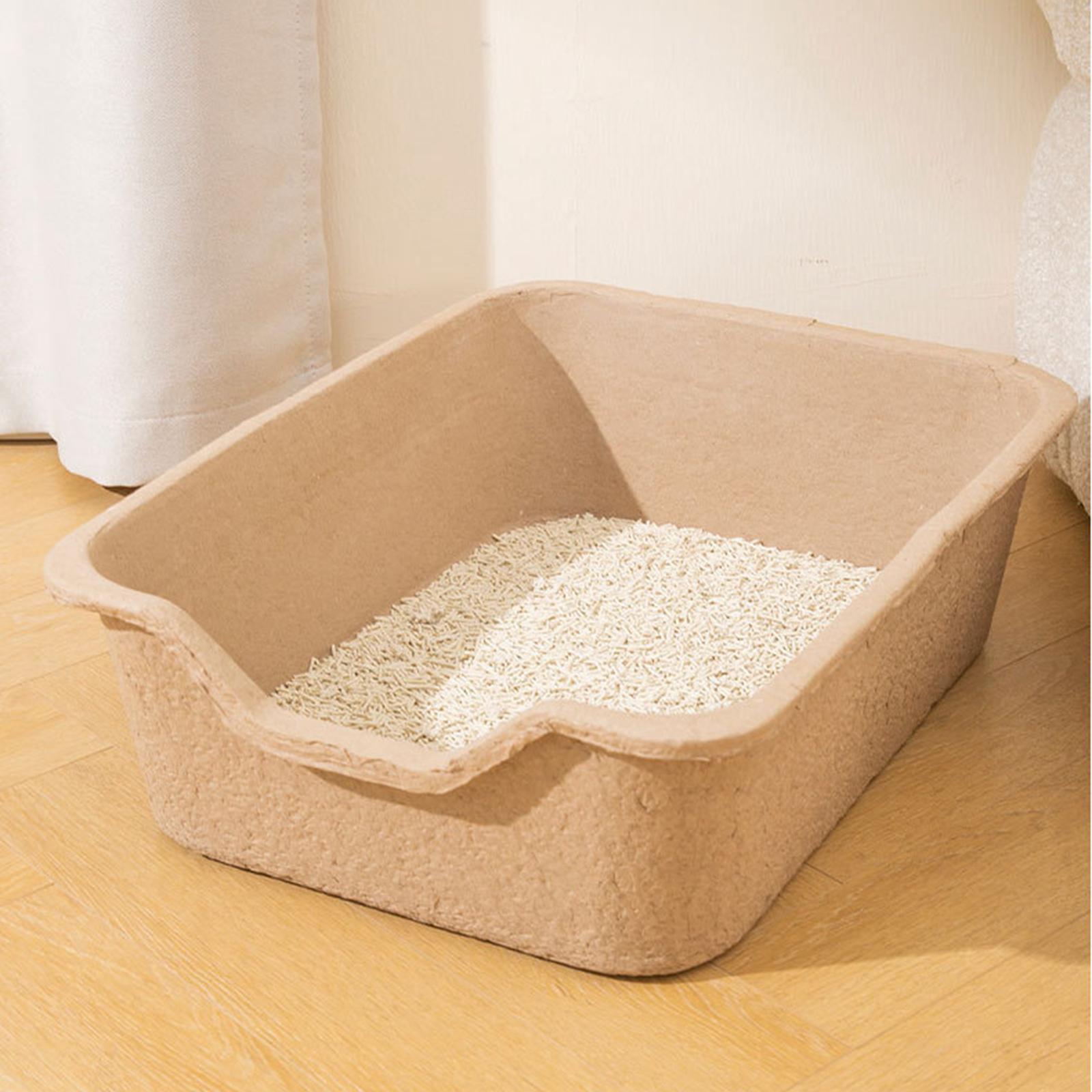 Disposable Cat Litter Box Pet Litter Tray Semi Enclosed Sifting Litter Box Durable Open Cats Litter Box Litter Pan for Small Animals Rabbits