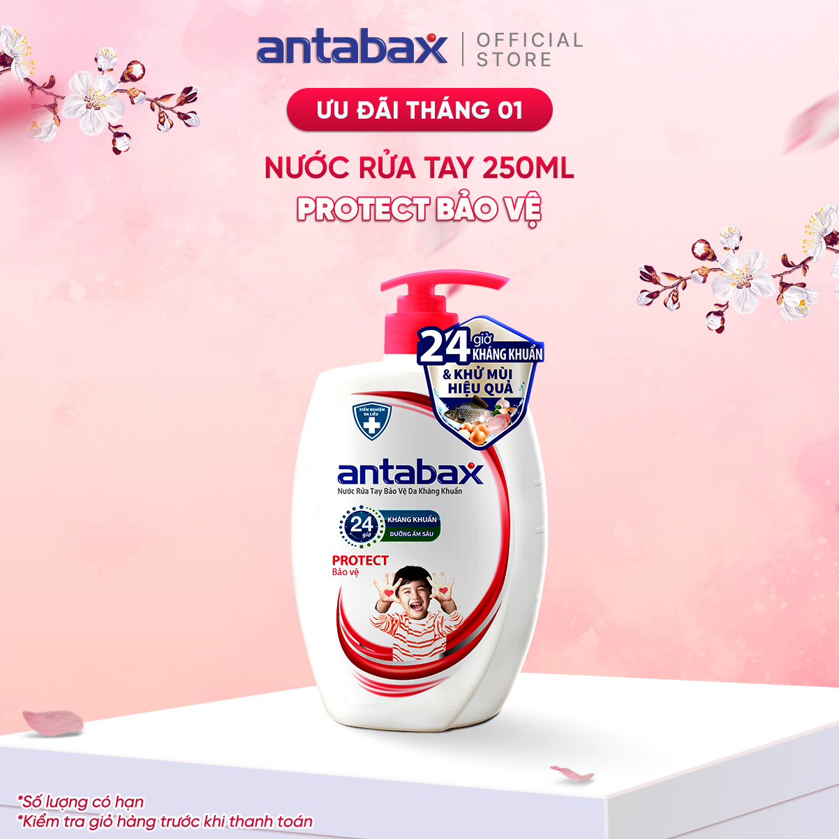 Nước Rửa Tay Bảo Vệ Da Kháng Khuẩn Antabax Protect Bảo Vệ 250ml