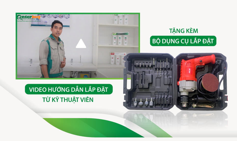 Máy lọc nước Geyser Ecotar 2_Self_Service bao gồm bộ dụng cụ và hướng dẫn tự lắp đặt tại nhà từ A đến Z by Enterbuy Việt Nam - Hàng chính hãng