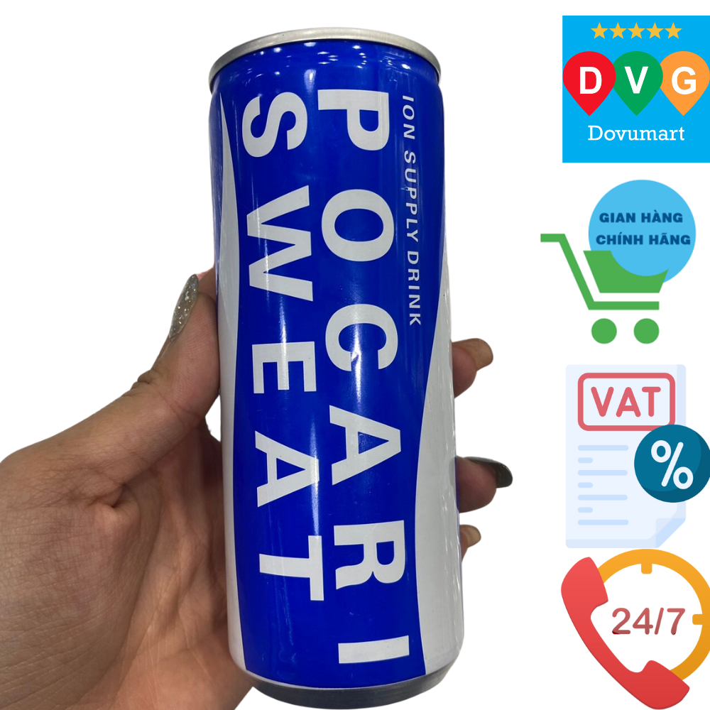 Nước Giải Khát Không Ga POCARI SWEAT Hàn Quốc Lon 245ML / 현주FC) 포카리 스웨트 245ML