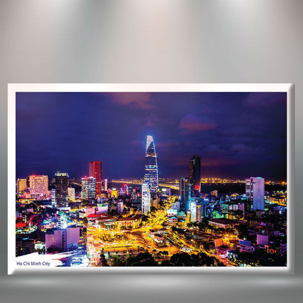 Tranh Canvas Viền Composite "Sài Gòn Về Đêm" W079