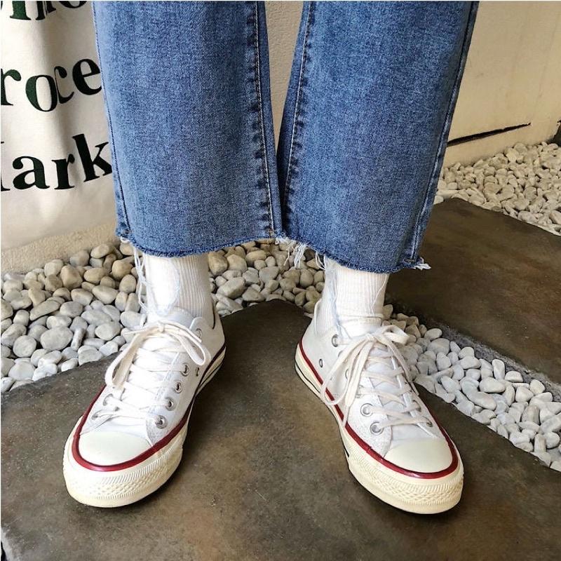 Quần bò nữ,quần jeans ống rộng lưng cao, vải bò dày dặn chuẩn Qc shop cam kết chất lượng 100%