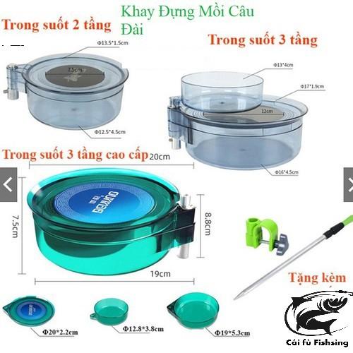 Khay Đựng Mồi Câu Đài Câu Đơn Tặng Đầy Đủ Phụ Kiện