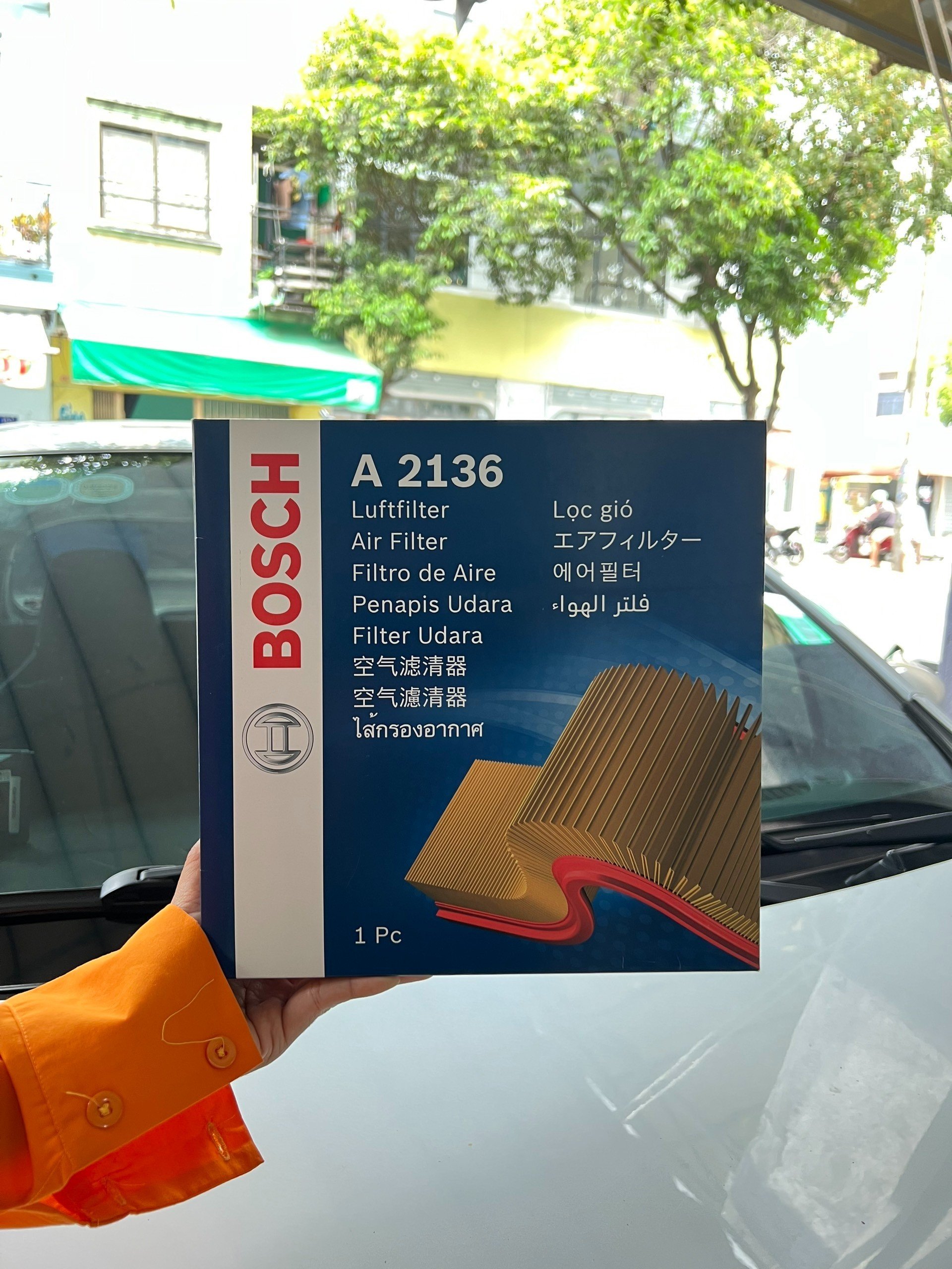Lọc gió động cơ BOSCH A2136 MITSUBISHI Pajero sport 3.0 , Triton , Xuất xứ China
