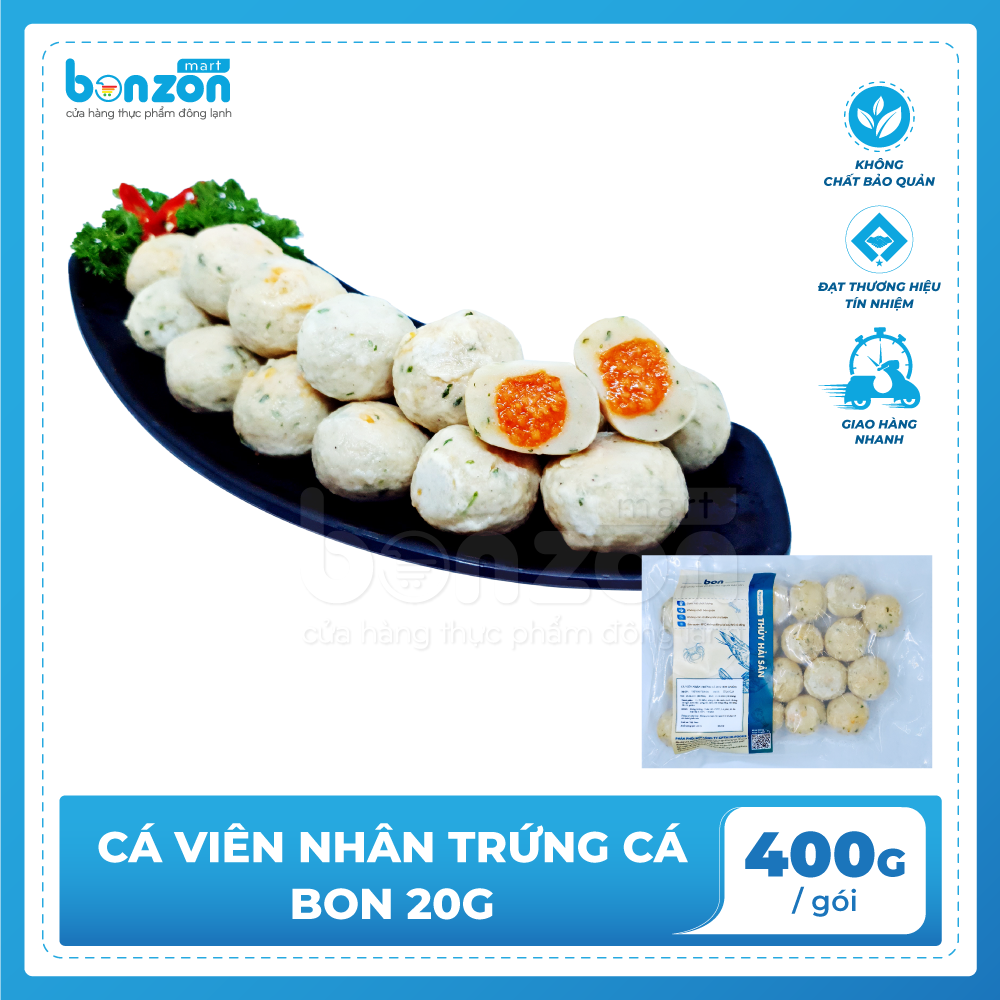 Cá viên nhân trứng cá BON 400g