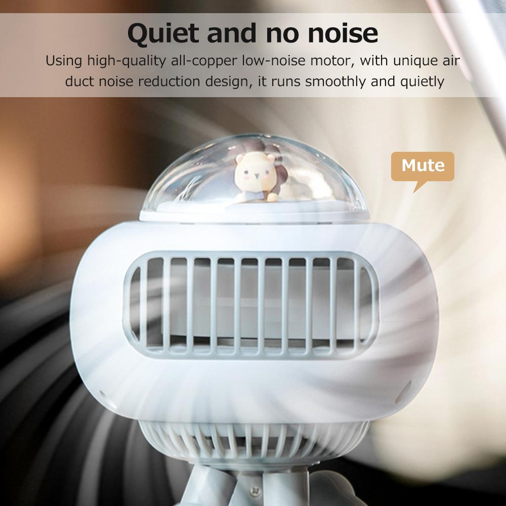 Quạt Sạc Mini 3 Chân Không Dây Tiếng Ồn Nhỏ 3600Mah 4 Tốc Độ Gió Cao