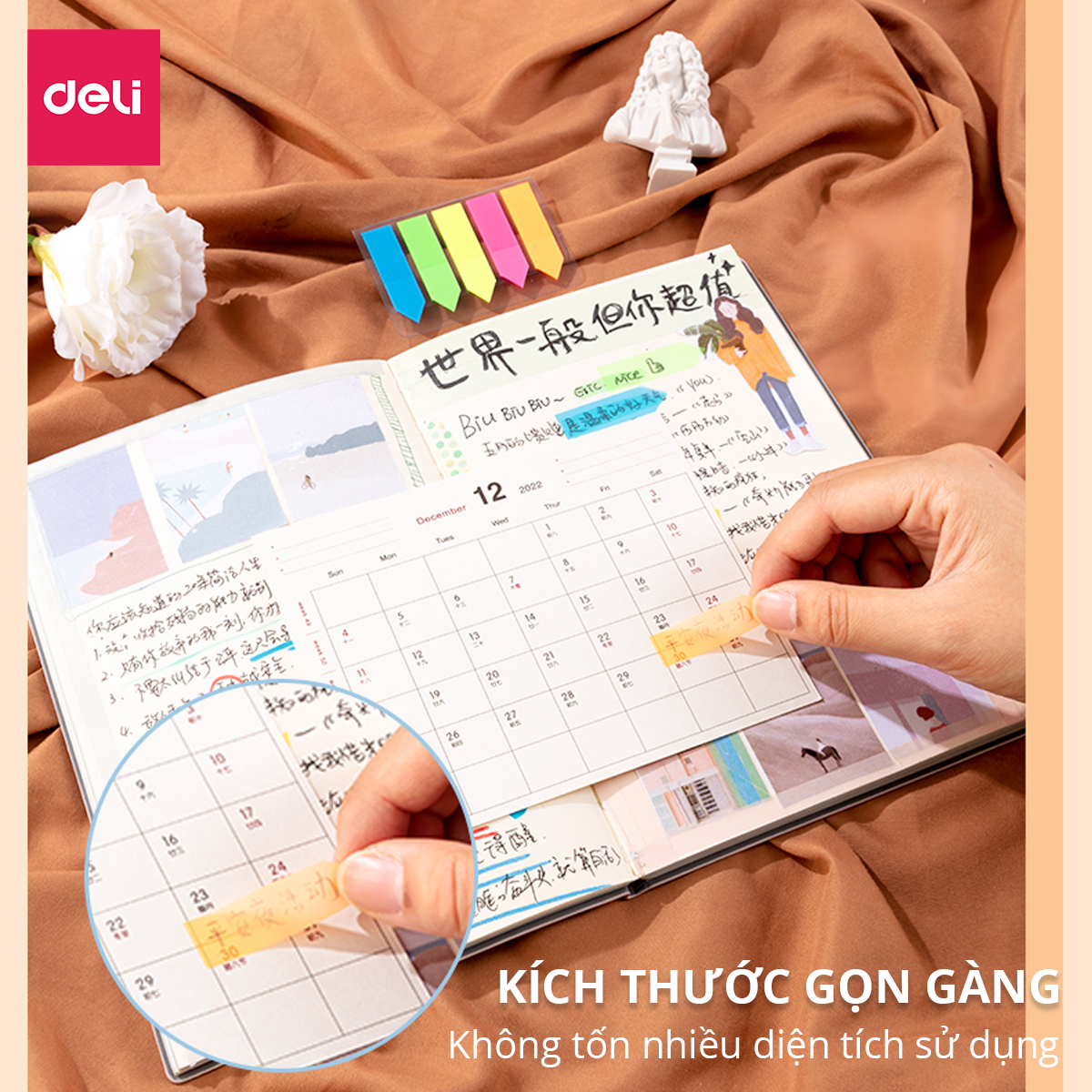 Giấy Note Ghi Chú Đánh Dấu Trang Giấy Phân Trang Dạng Dài Nhiều Màu Sắc Trong Suốt - 25908 EA10202 9062 9063 9064