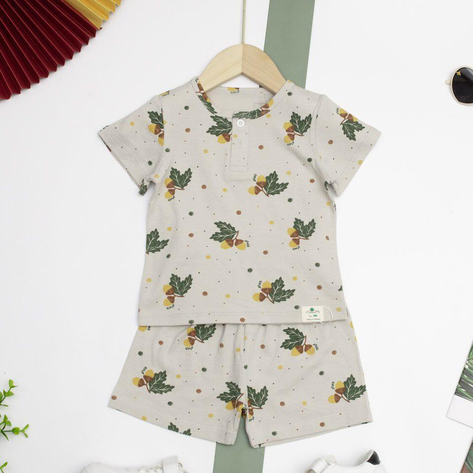 Bộ Sơ Sinh 2 Cúc Ngắn Tay Bé Gái BSS2302 Thương Hiệu Litibaby Size 9M-36M,Từ 7-15kg