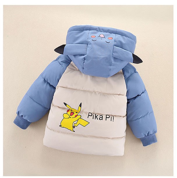 Áo phao trẻ em dành cho cả bé trai và bé gái 8-20kg (1-6 tuổi) mẫu PIKACHU. Chất liệu đẹp, hàng may kỹ.MA93