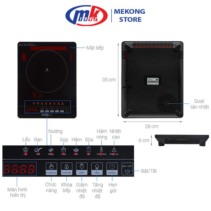 BẾP HỒNG NGOẠI KIWA KE-1151AB - Hàng chính hãng