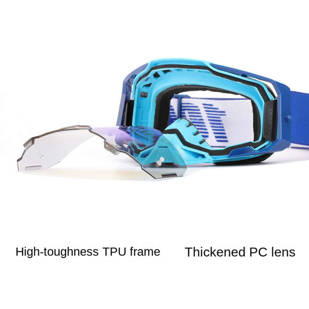 Xe Máy Kính Kính Mát Nam Xe Máy Kính MTB MX ATV Silicone Chống Trơn Trượt Chống Gió Đi Xe Đạp Đua Kính Color: C8 Lenses Color: Goggles X1