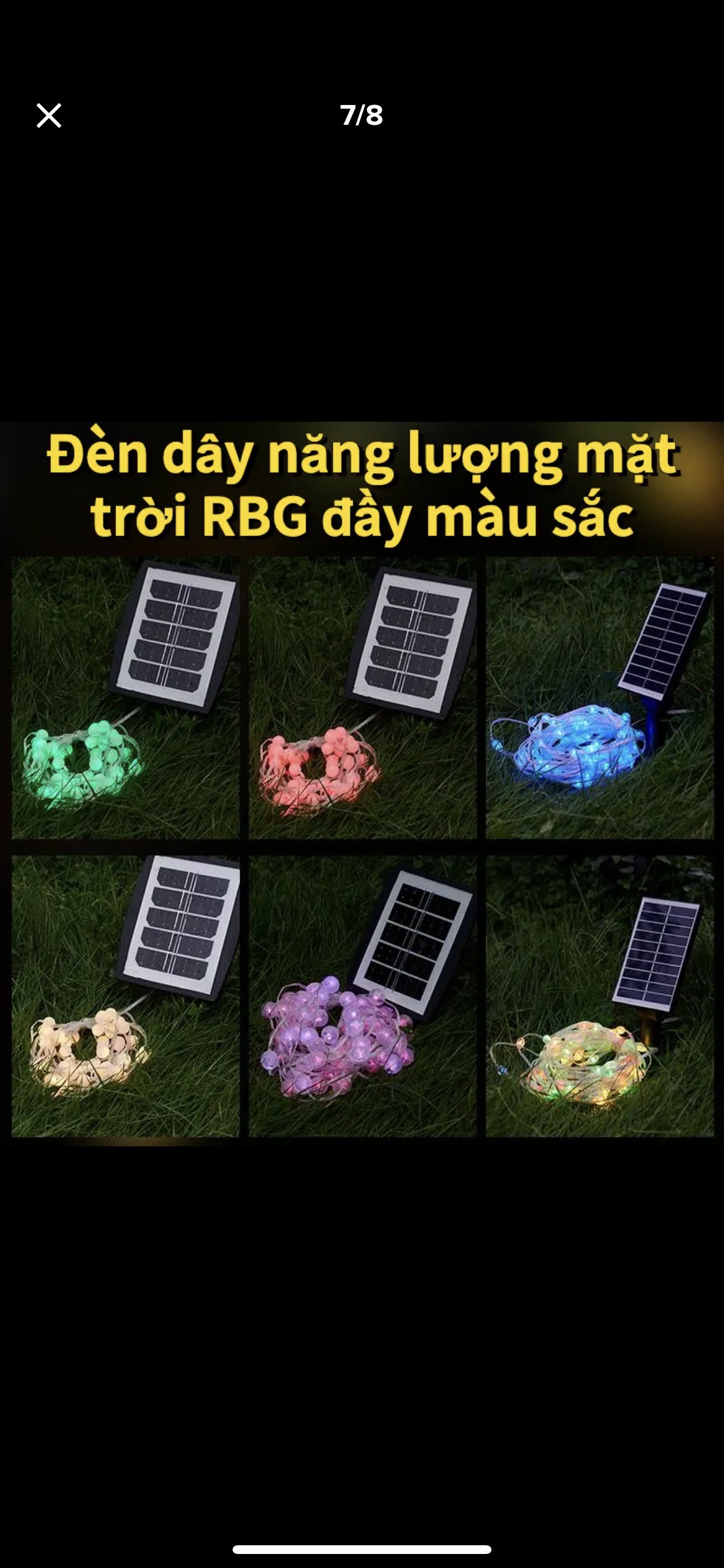 Dây đèn LED năng lượng mặt trời các loại không thấm nước bóng tròn dùng decor ngoài trời, trang trí ban công