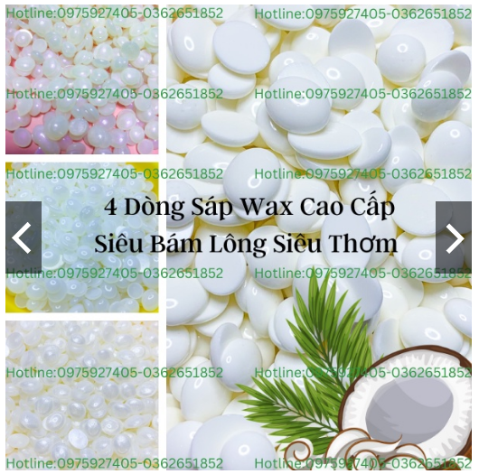 Sáp Wax Lông Nóng Hương Thơm Dừa,Kẹo Ngọt,Siêu Bám Lông