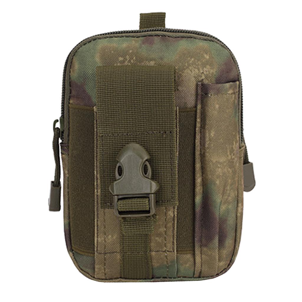 Tactical Compact 600D Oxford Cloth Waterproof Multipurpose Utility Gadget Belt Waist Bag with Cell Phone Holder for Camping Hiking Soprts