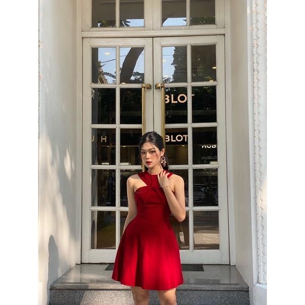 Đầm nhung xoắn ngực ôm A duyên dáng Coco dress