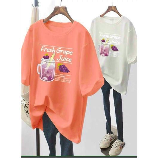 Áo phông, áo thun nam nữ form rộng tay lỡ Unisex LỌ NƯỚC ÉP NHO Từ 50-70kg