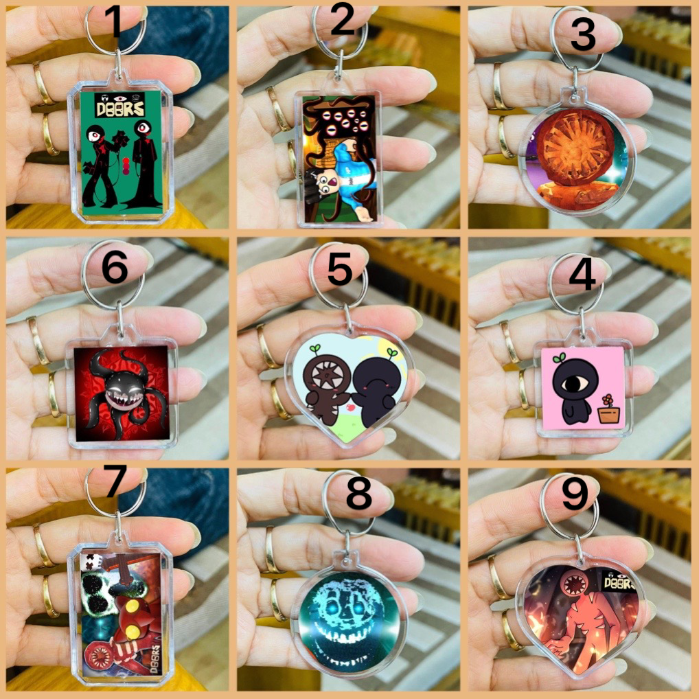Móc treo khoá Roblox Doors Ambush figure seek hide Rush Eyes Halt Jack Glitch/ moca khoá Game Roblox Doors Ambush fig