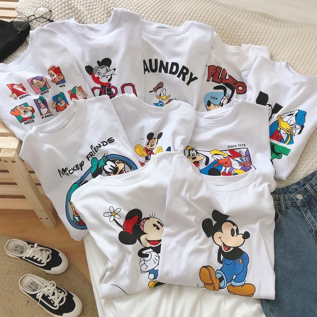 Áo Thun Mickey Family Cho Bé  Áo Phông Cộc Tay Cotton Cực Chất Cho Bé Trai Bé Gái