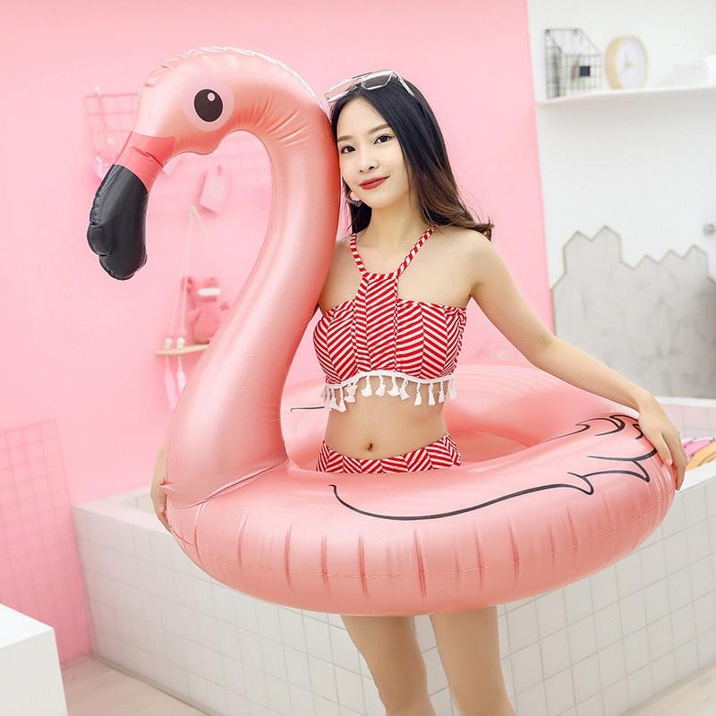 Vòng bơi hồng hạc 90cm / 120cm dày chất lượng cao cho trẻ em Phao cứu sinh bơm hơi nước dành cho người lớn