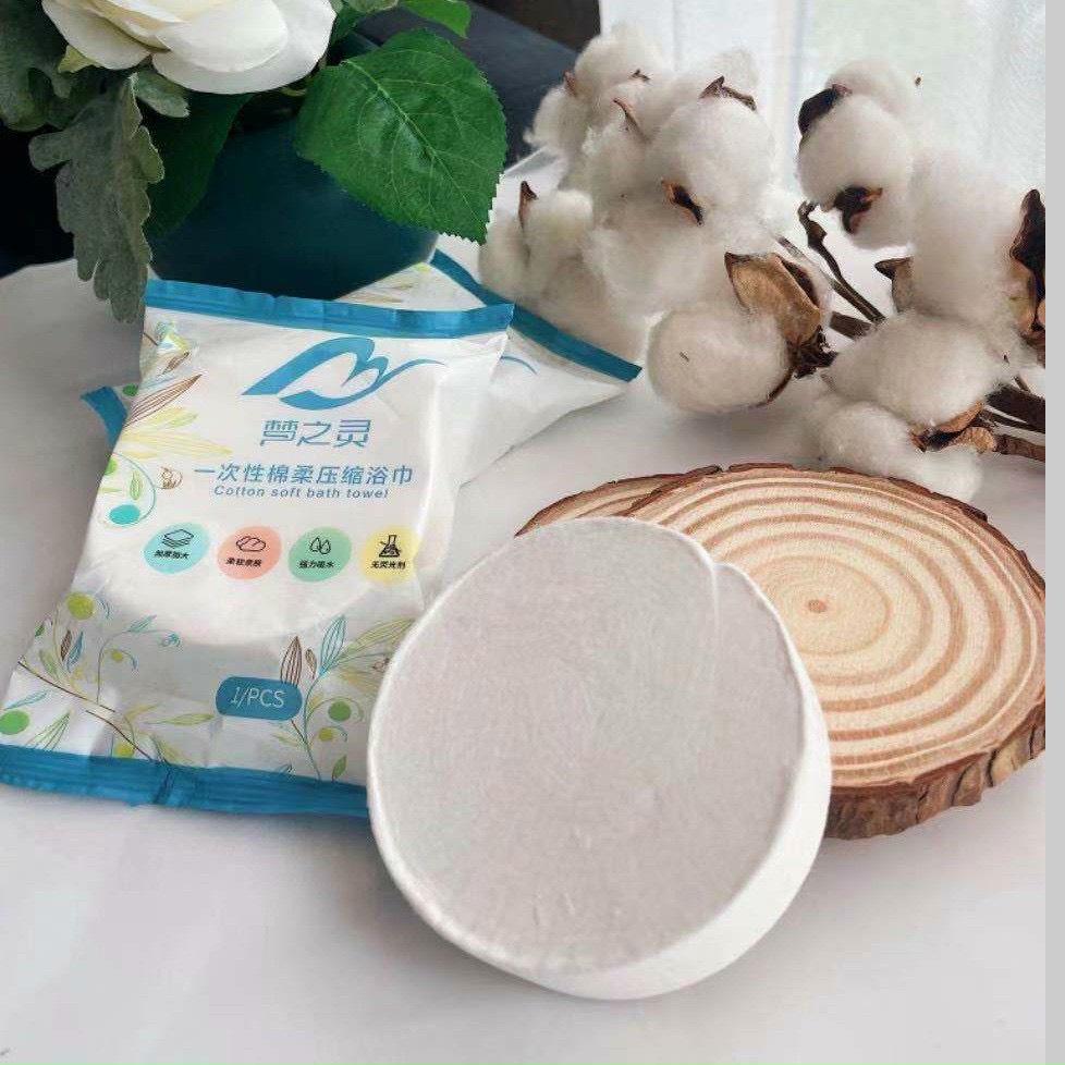 Khăn tắm nén du lịch bằng cotton tiện lợi dùng một lần thấm nước tốt 70*140 cm