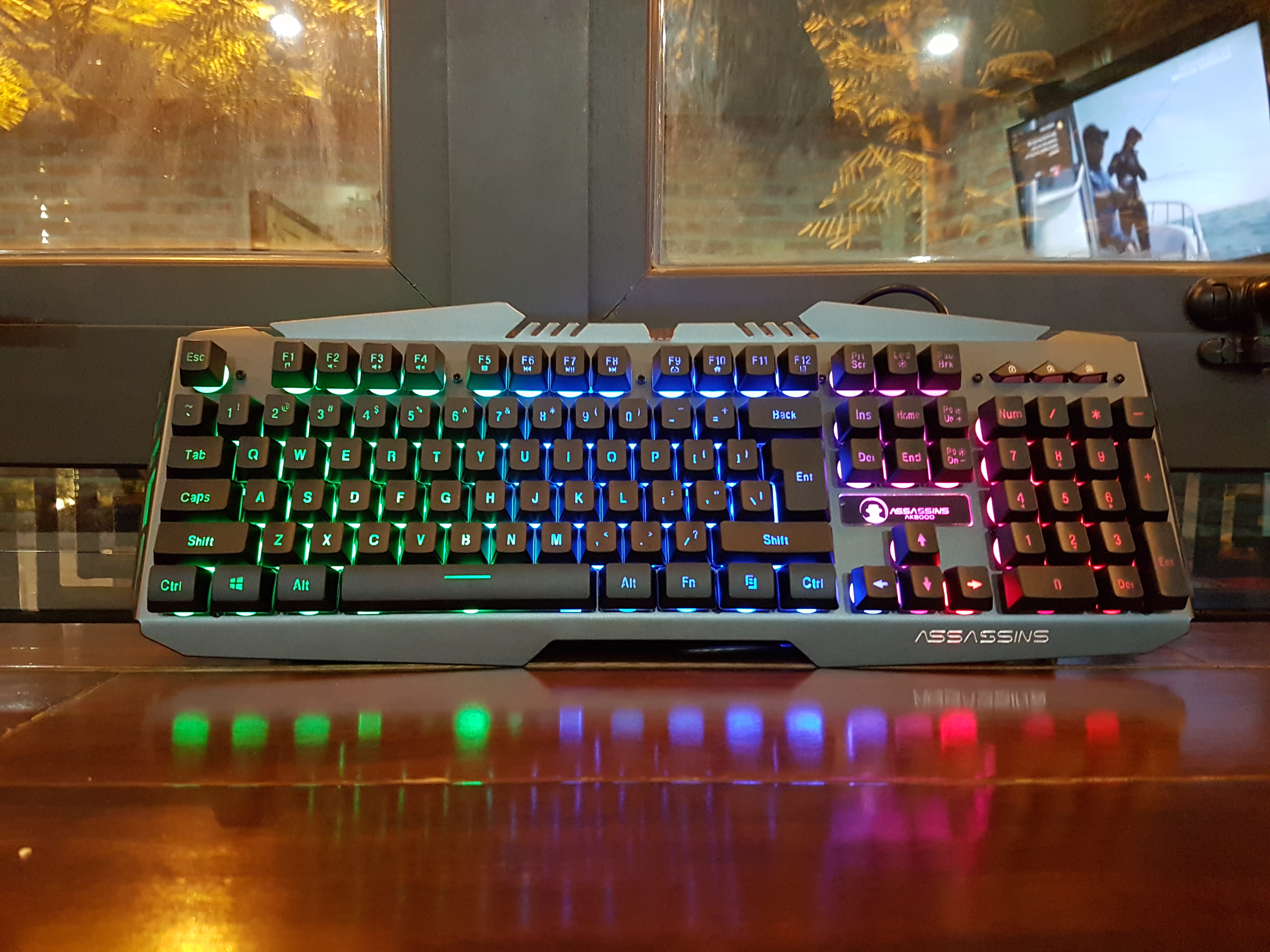 Bàn phím bán cơ Gaming Assassins AK8000 (RGB/Single Led) - Hàng Chính Hãng